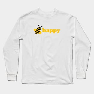 Bee happy (yellow) Long Sleeve T-Shirt